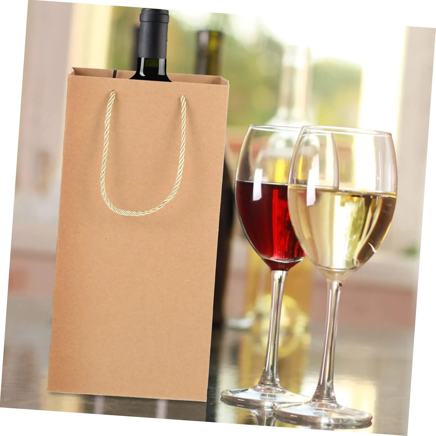 UTHCLO 10Pcs Thick Wine present Bags for Festivals Wrapping Storage Pouches for Red Wine and Other Bottles for Celebrations