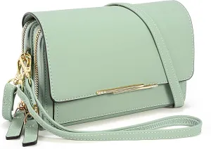 UTO Small Crossbody Shoulder Bag for Women Cellphone Bags Card Holder Wallet with Wristlet Purse and Handbags
