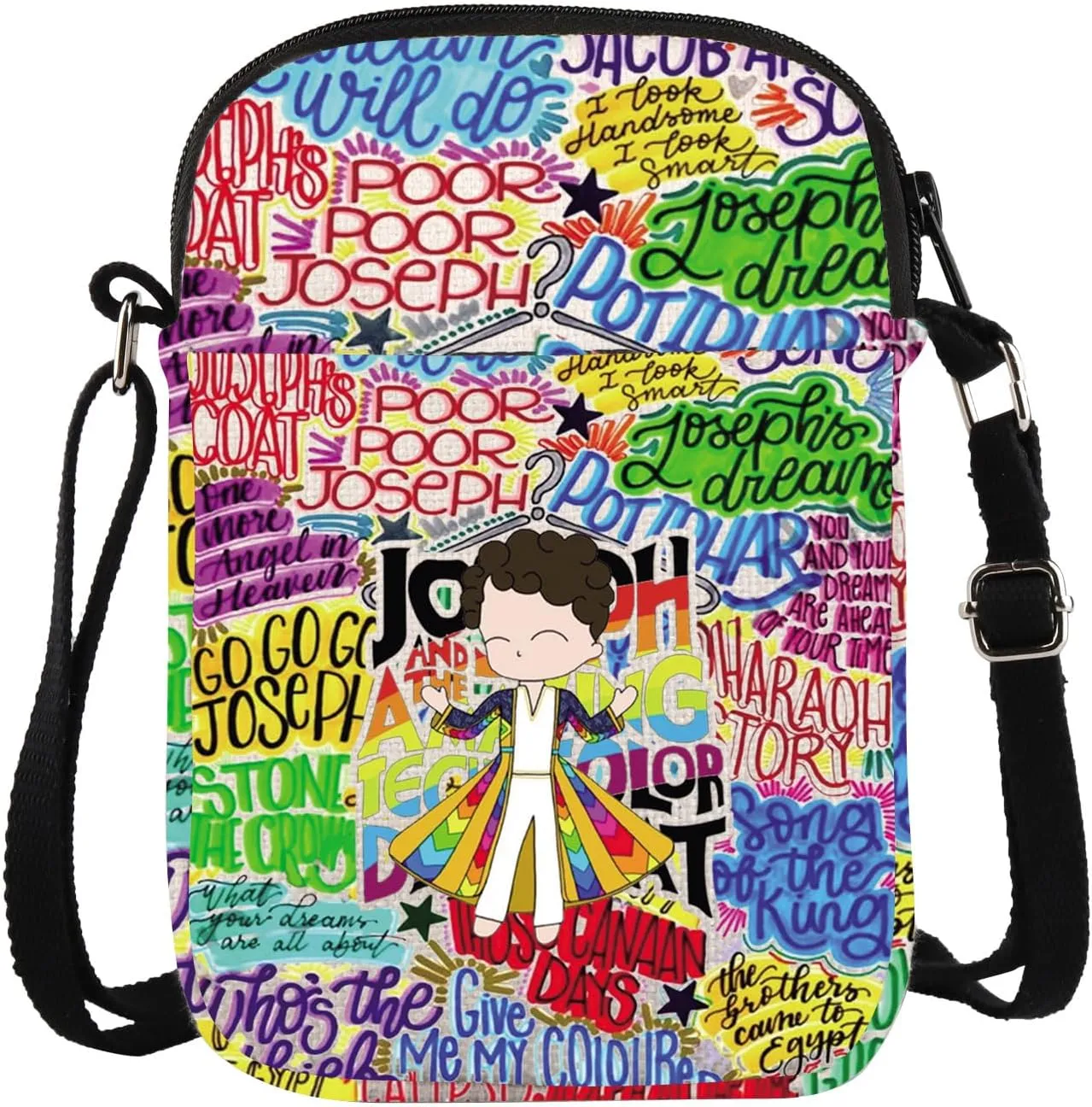 VAMSII Joseph Musical Quote Inspired Crossbody Bag Musical Theatre Lover Gift