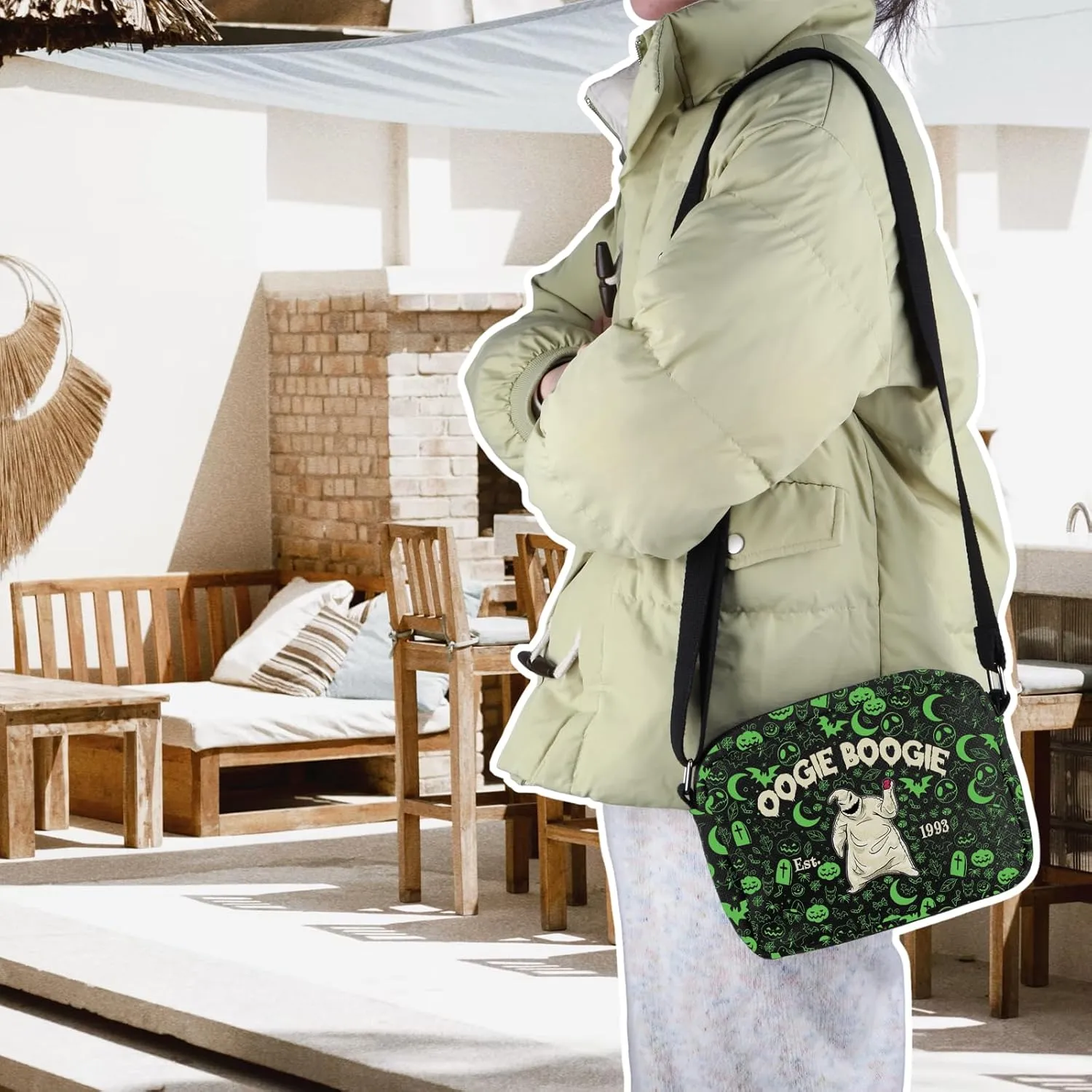 VAMSII The Nightmare Before Inspired Crossbody Bag Nightmare Horror Movie Fans Merch