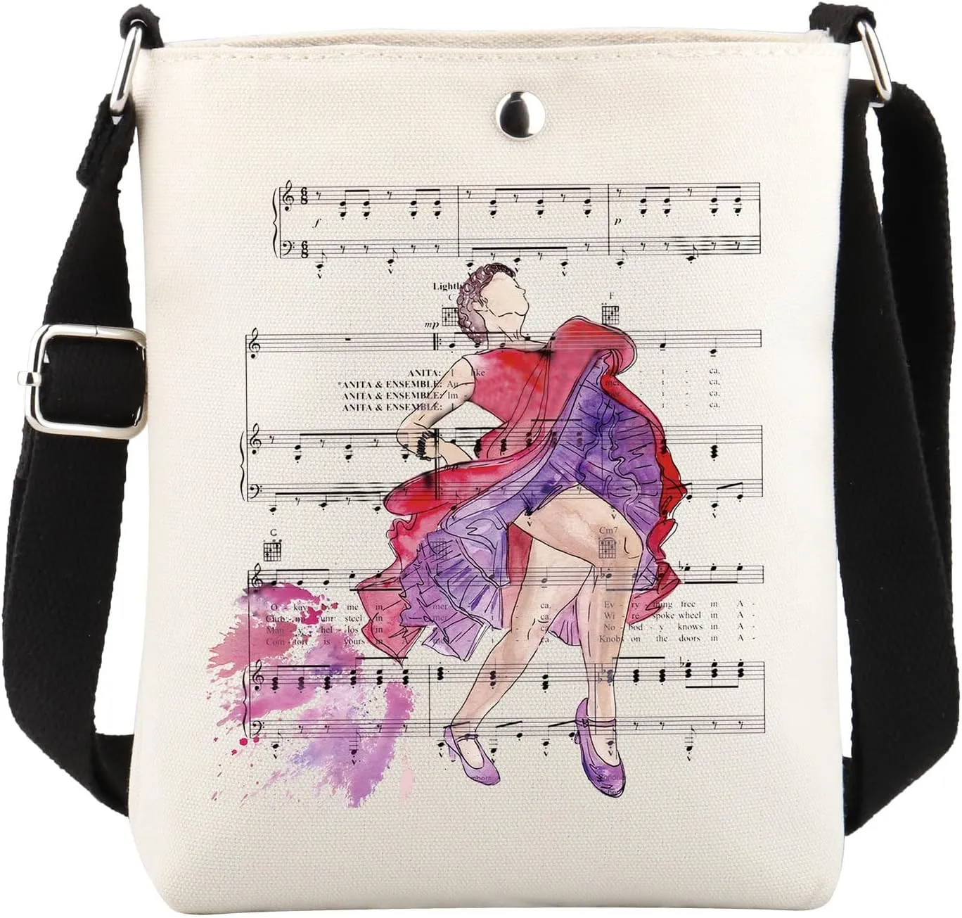 VAMSII West S Story Musicals Crossbody Bag Tony & Maria Fans Gift