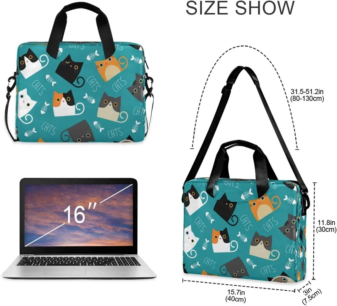 Vintage Sunflower Laptop Bag Floral Flower Laptops Sleeve Briefcase Notebook Carrying Case for Women 15.6 16inch