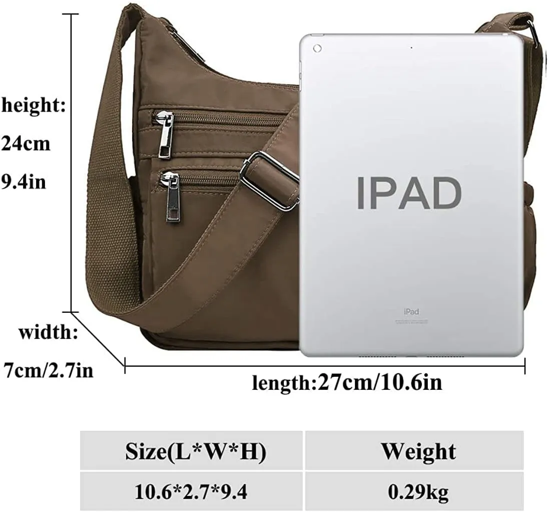 VOLGANIK ROCK Crossbody Bags for Women RFID Lightweight Travel Shoulder Bag Waterproof Nylon purses and handbags Pocketbook
