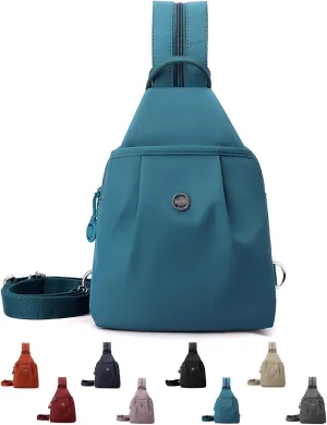 Vovtva Bag, 2025 Backpack Chest Bag Double Zipper Large Capacity, Street Lite Chic Versatile Travel Bag (blue)