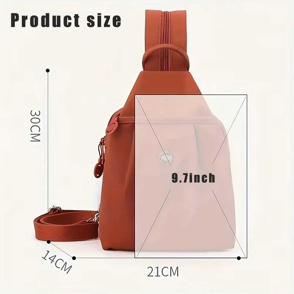 Vovtva Bag, 2025 Backpack Chest Bag Double Zipper Large Capacity, Street Lite Chic Versatile Travel Bag (gray)