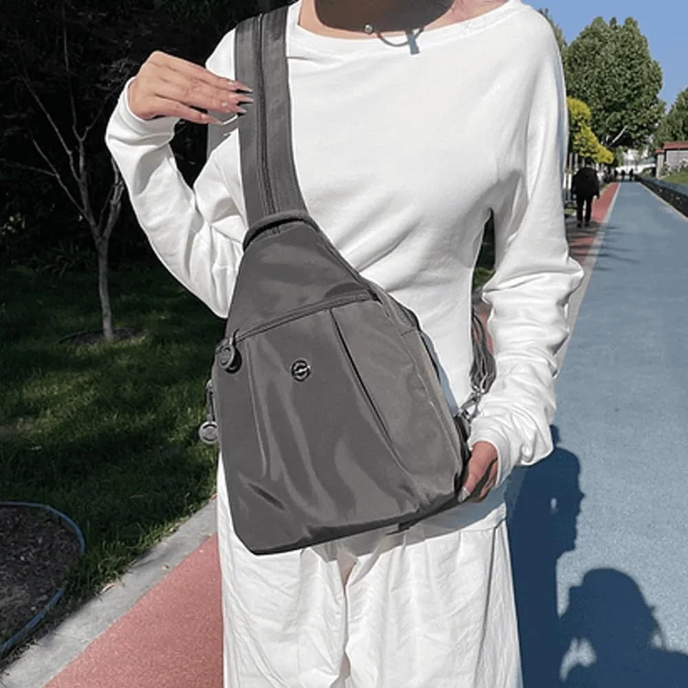 Vovtva Bag, 2025 Backpack Chest Bag Double Zipper Large Capacity, Street Lite Chic Versatile Travel Bag (gray)