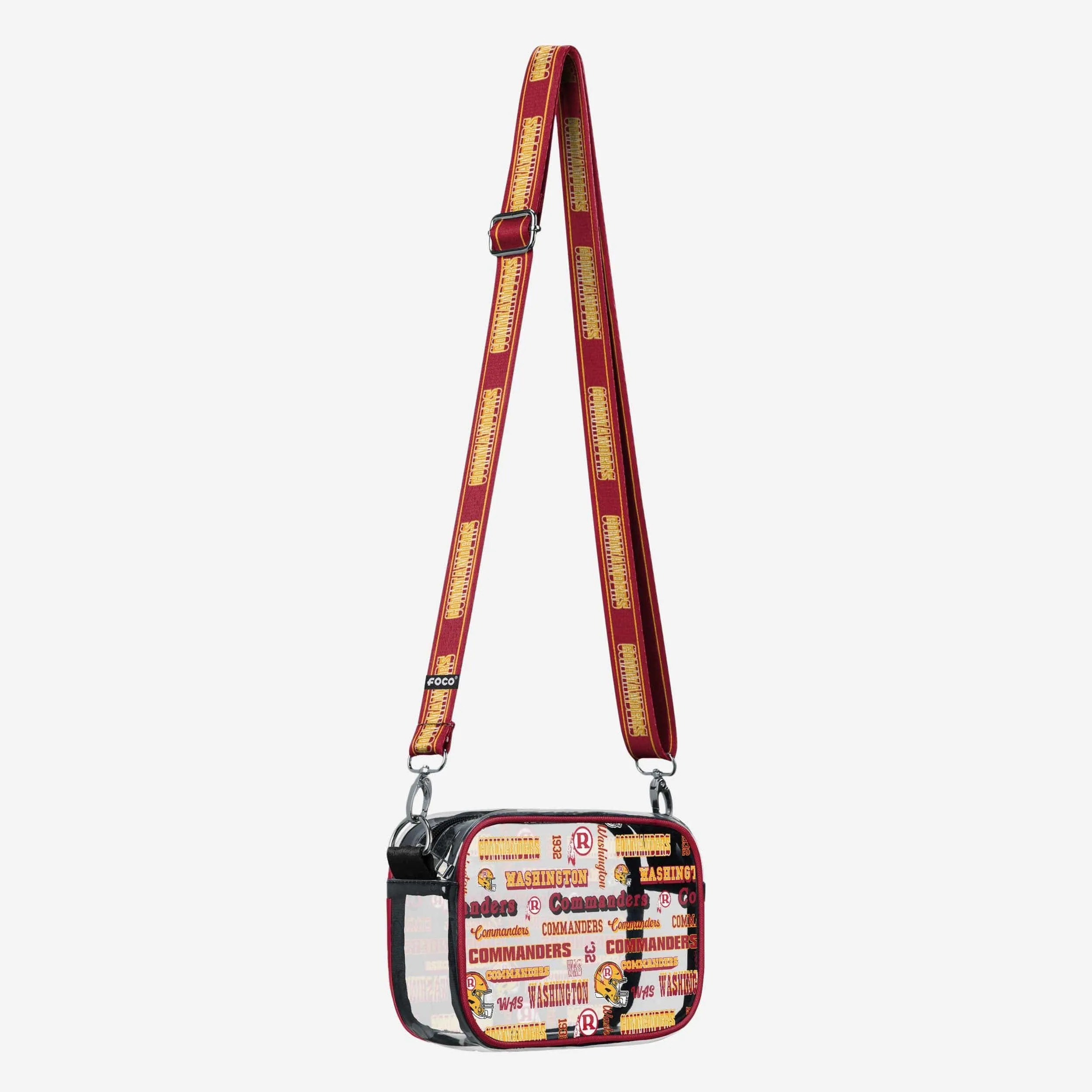 Washington Commanders Repeat Retro Print Clear Crossbody Bag
