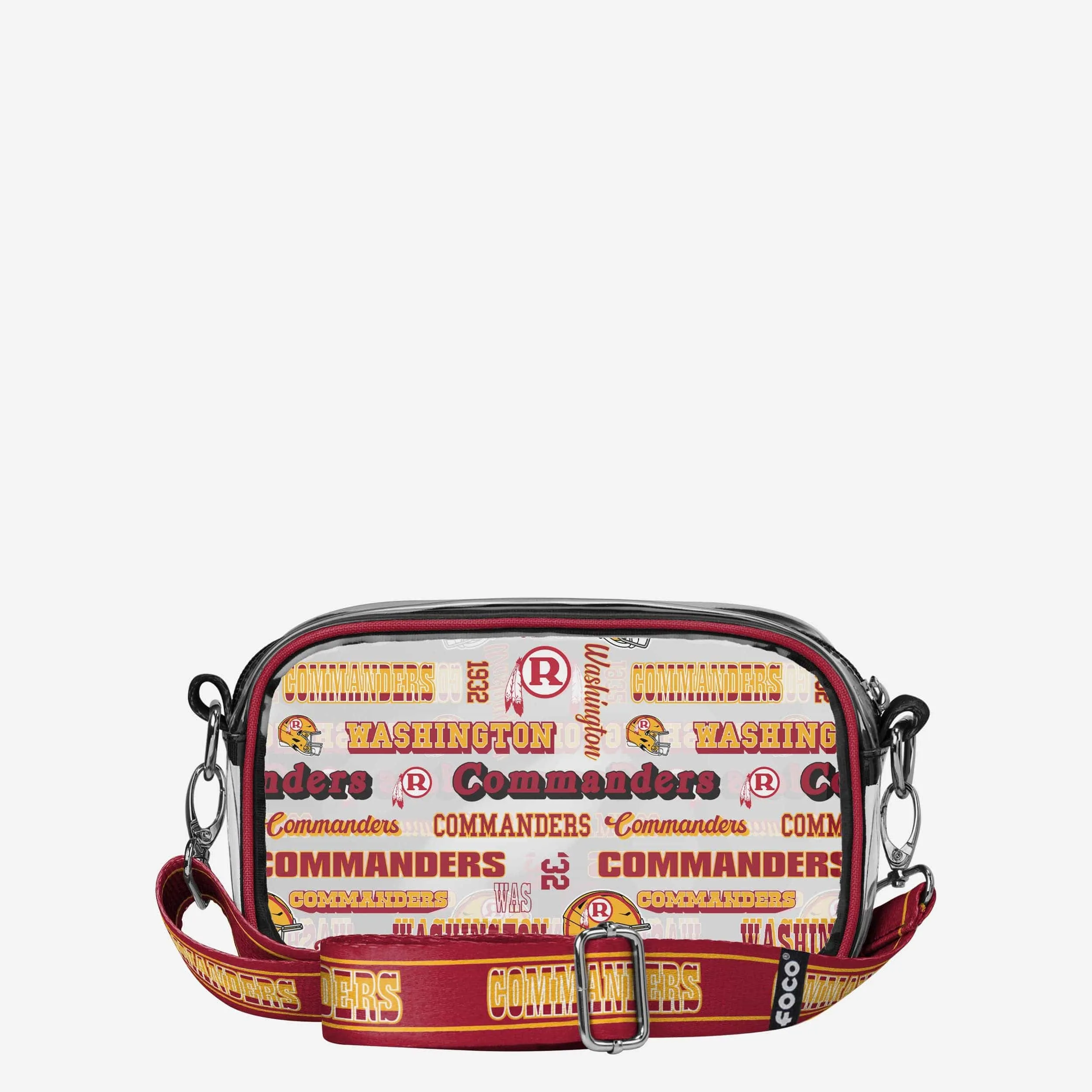 Washington Commanders Repeat Retro Print Clear Crossbody Bag