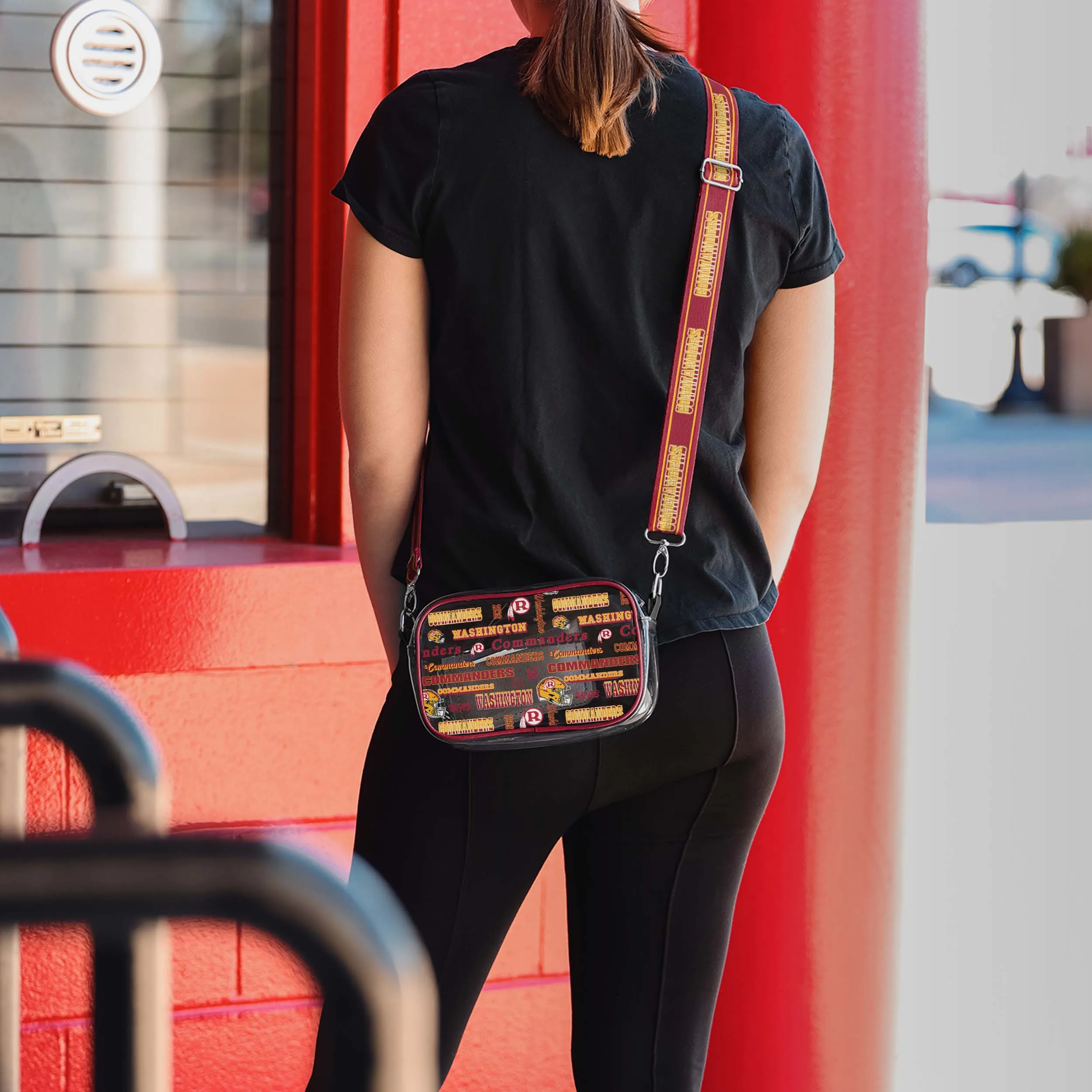 Washington Commanders Repeat Retro Print Clear Crossbody Bag