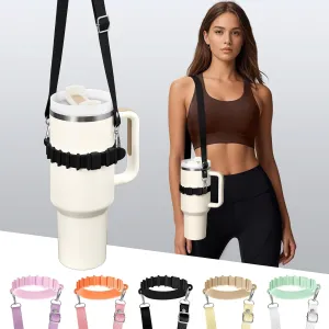 Water Bottle Holder with Strap for Stanley Cup Accessories,Adjustable Shoulder Strap Compatible with Stanley Tumbler,Owala,Hydroflask, YETI and More