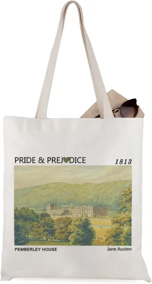 WCGXKO Bookish Gift Literature Lovers Gift Pride Quote Literary Book Lover Tote Bag Bookworm Merch