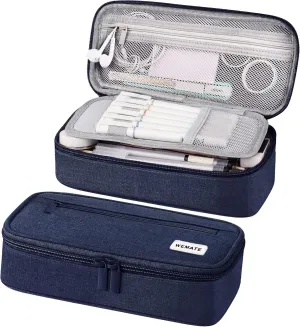 WEMATE Large Pencil Case, Big Capacity Pencil Pouch Stationery Pen Bag, Storage High Capacity Bag Pouch Holder Box Organizer, Marker Pen Case for Women & Men