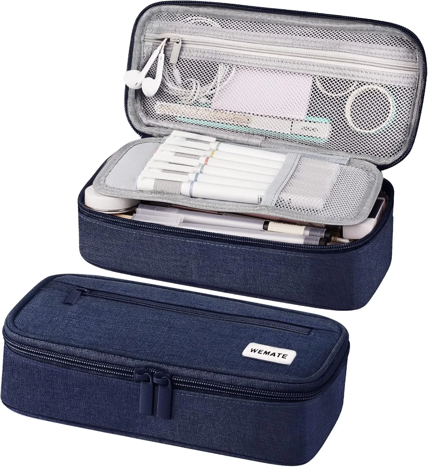 WEMATE Large Pencil Case, Big Capacity Pencil Pouch Stationery Pen Bag, Storage High Capacity Bag Pouch Holder Box Organizer, Marker Pen Case for Women & Men