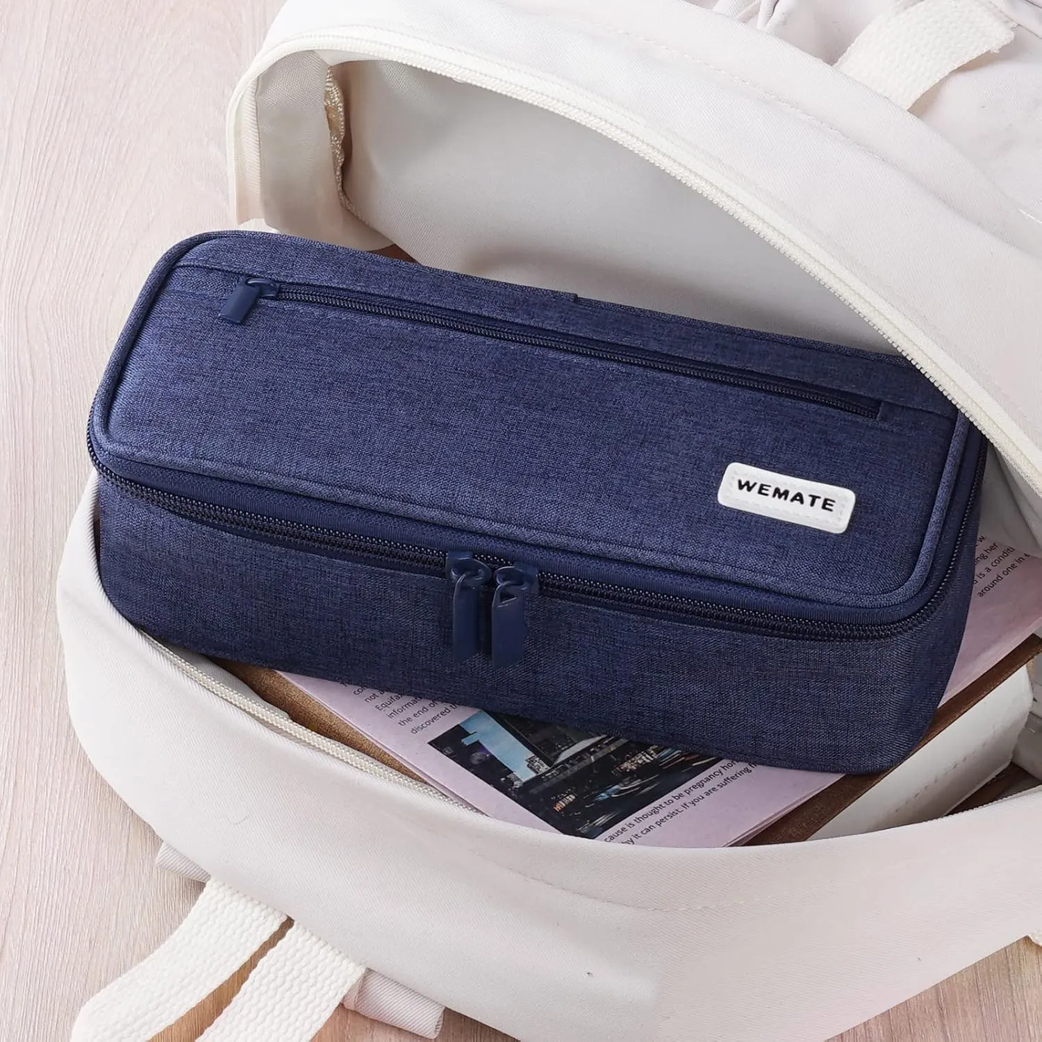 WEMATE Large Pencil Case, Big Capacity Pencil Pouch Stationery Pen Bag, Storage High Capacity Bag Pouch Holder Box Organizer, Marker Pen Case for Women & Men