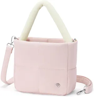 WESTBRONCO Puffer Crossbody Bags for Women, Nylon Quilted Shoulder Purse Designer Handbags with Adjustable & Detachable Strap