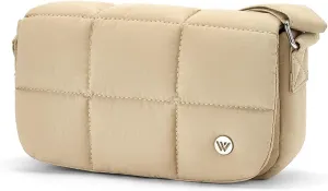 WESTBRONCO Small Puffer Crossbody Bags for Women Nylon Shoulder Bag Quilted Crossbody Purse with Adjustable Strap