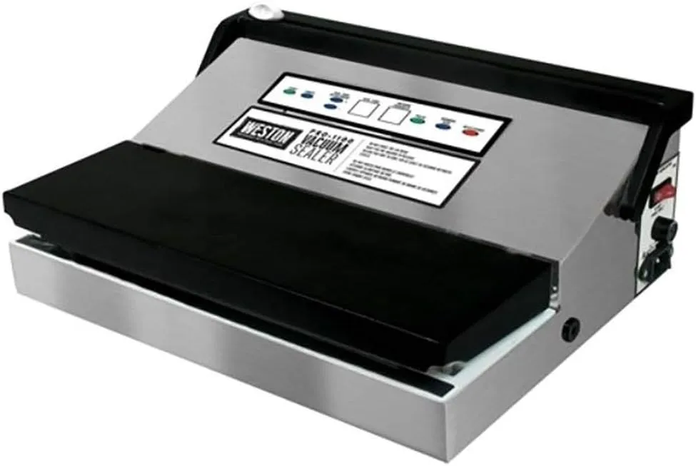 WESTON BRANDS Vacuum Sealer Machine for Food Preservation & Sous Vide, Extra-Wide Bar, Sealing Bags up to 11" Wide, 680 Watts, Pro 1100 Stainless Steel
