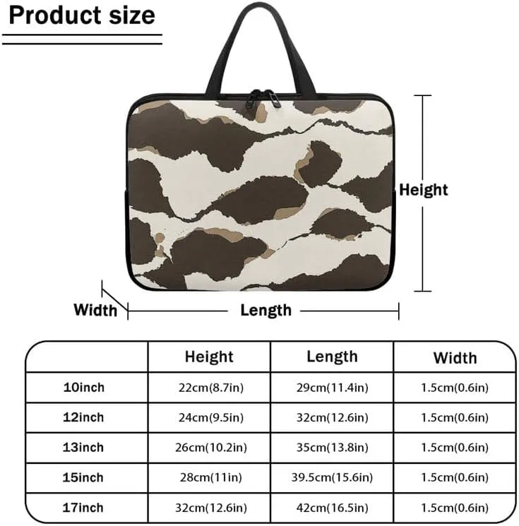 White Daisy Ladybug Laptop Bag Polka Dots Daisy Notebook Bags Border Collie Computer Case for Laptop or Tablet