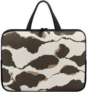 White Daisy Ladybug Laptop Bag Polka Dots Daisy Notebook Bags Border Collie Computer Case for Laptop or Tablet