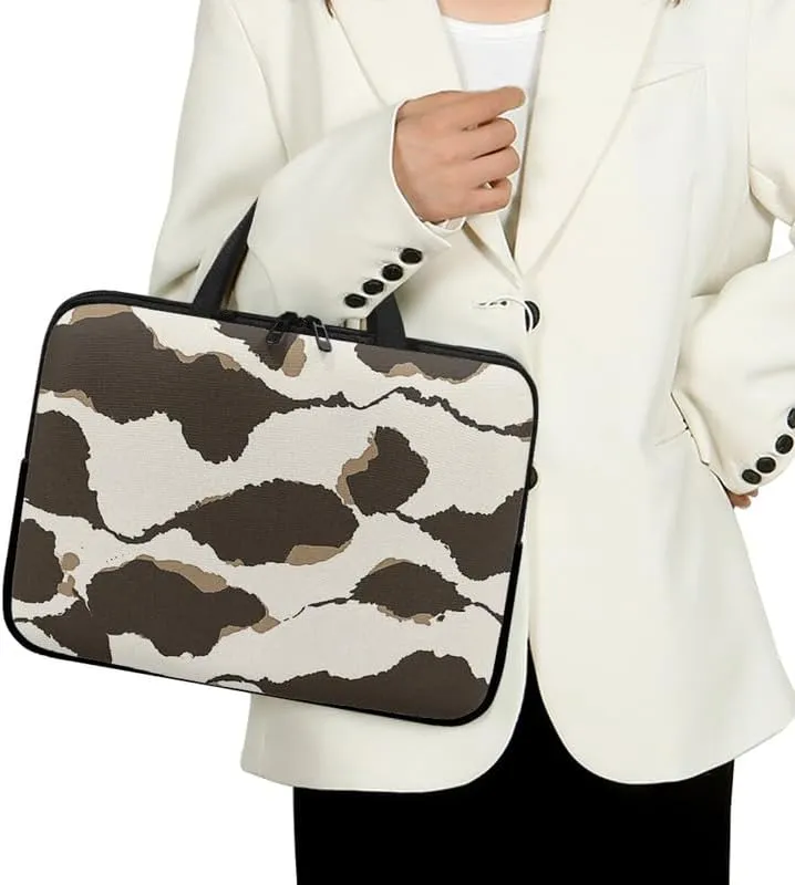 White Daisy Ladybug Laptop Bag Polka Dots Daisy Notebook Bags Border Collie Computer Case for Laptop or Tablet