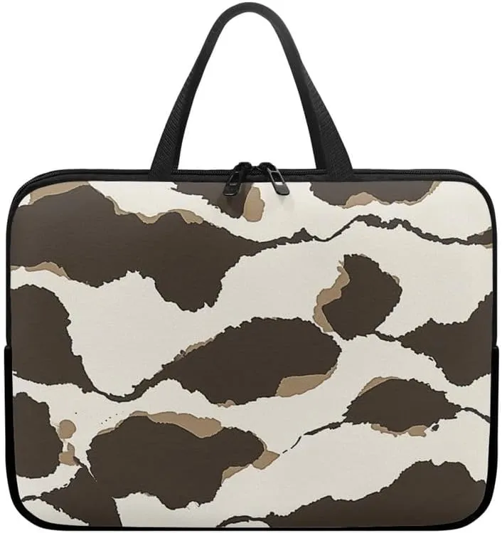 White Daisy Ladybug Laptop Bag Polka Dots Daisy Notebook Bags Border Collie Computer Case for Laptop or Tablet