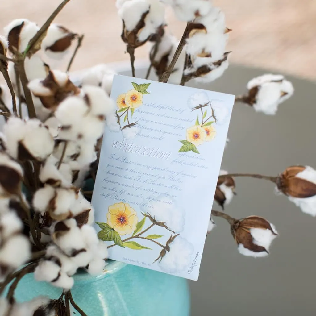 Willowbrook | Fresh Scents Scented Sachet Packet | White Cotton | Air Freshener Bags for Drawers, Closets, Cars | 3 Pack | Long Lasting Home Fragrance