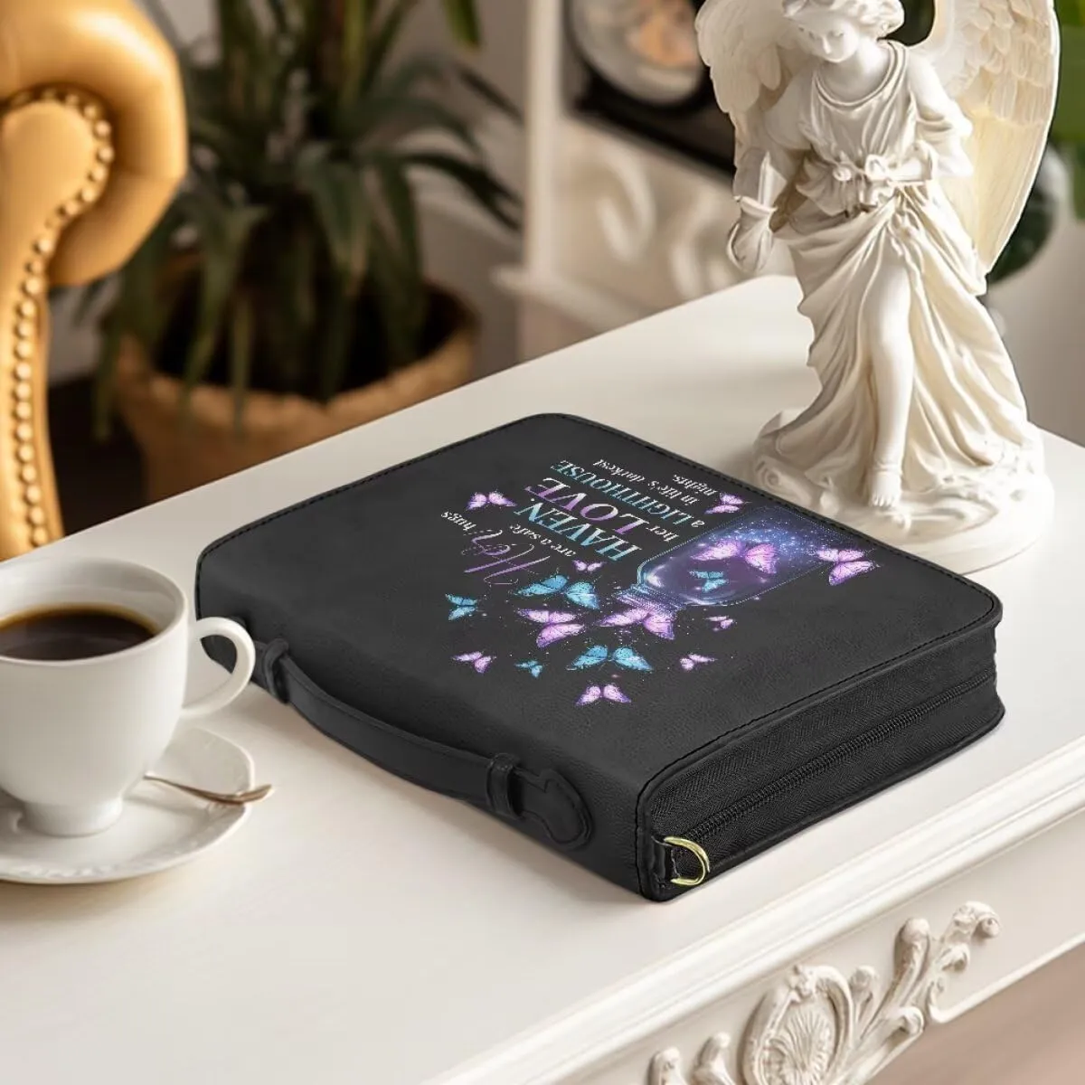 Women Bible Cover with Adjustable Strap Shoulder Strap Bag Bible Carrying Case for Church Services