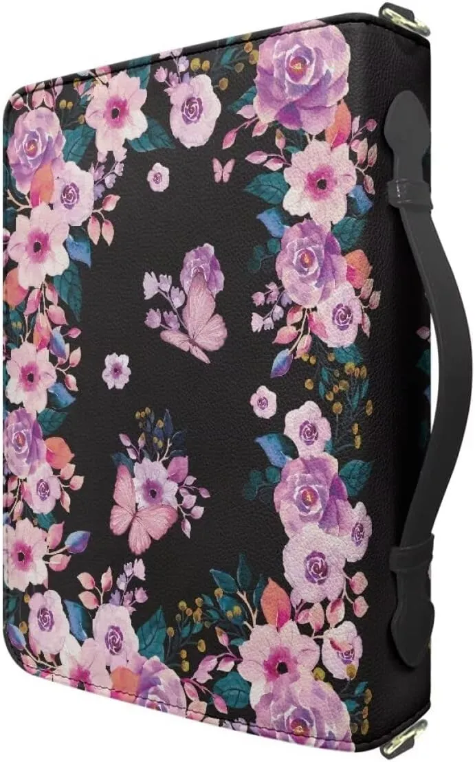 Women Bible Cover with Adjustable Strap Shoulder Strap Bag Bible Carrying Case for Church Services