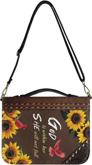 Women Men Bible Cover with Adjustable Strap Shoulder Strap Bag Bible Carrying Case for Church Services Bible Case