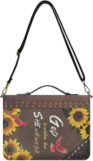 Women Men Bible Cover with Adjustable Strap Shoulder Strap Bag Bible Carrying Case for Church Services