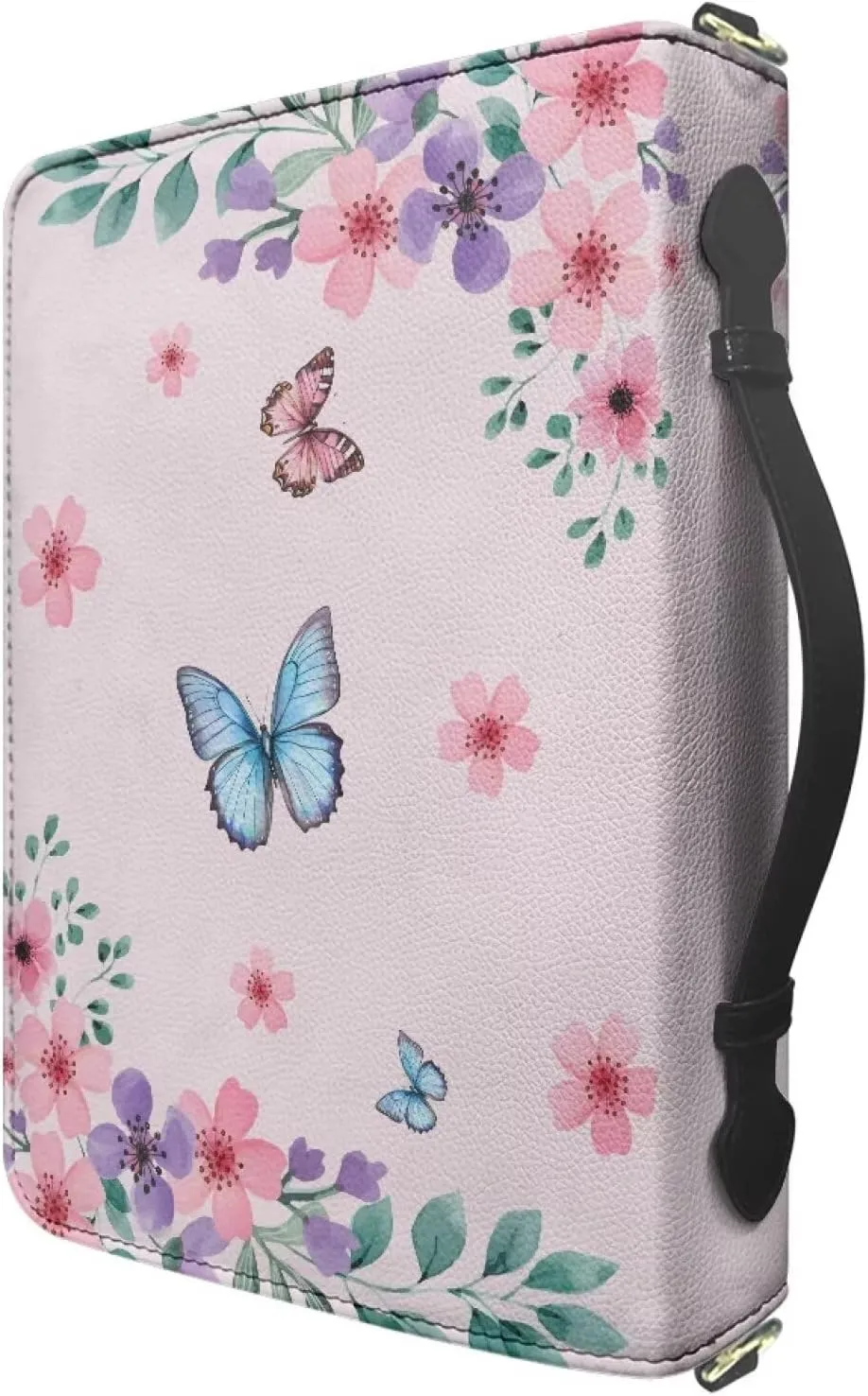 Women Men Bible Cover with Adjustable Strap Shoulder Strap Bag Bible Carrying Case for Church Services