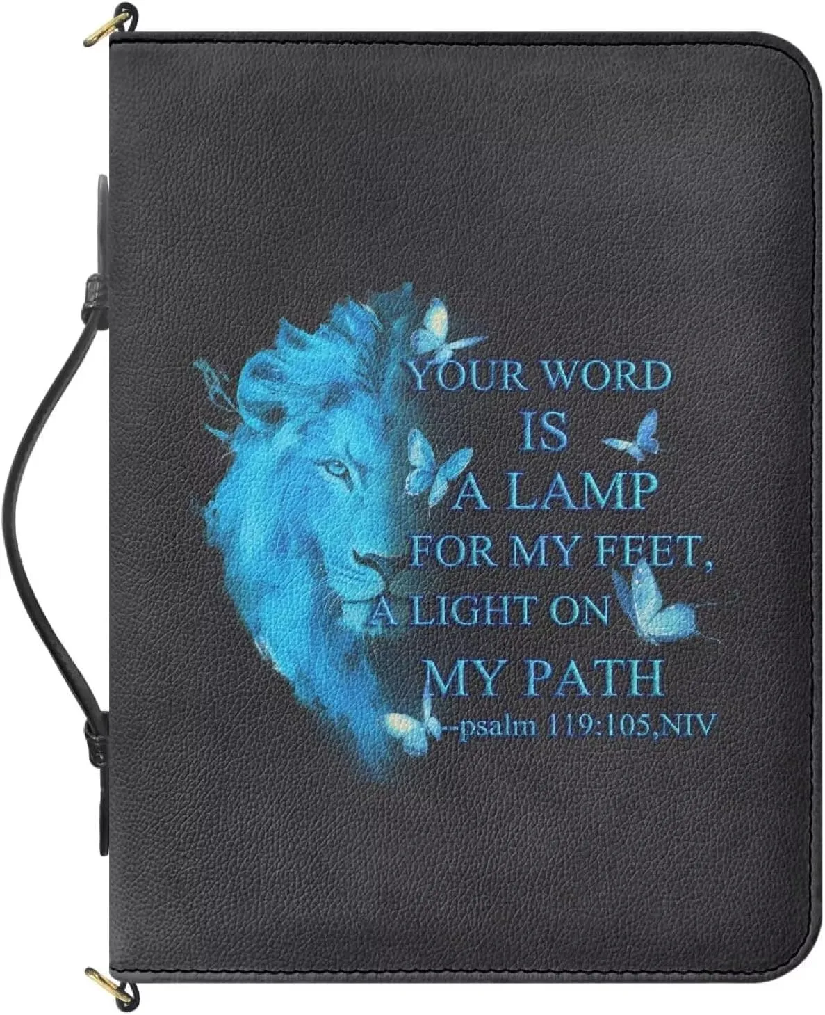Women Men Bible Cover with Adjustable Strap Shoulder Strap Bag Bible Carrying Case for Church Services