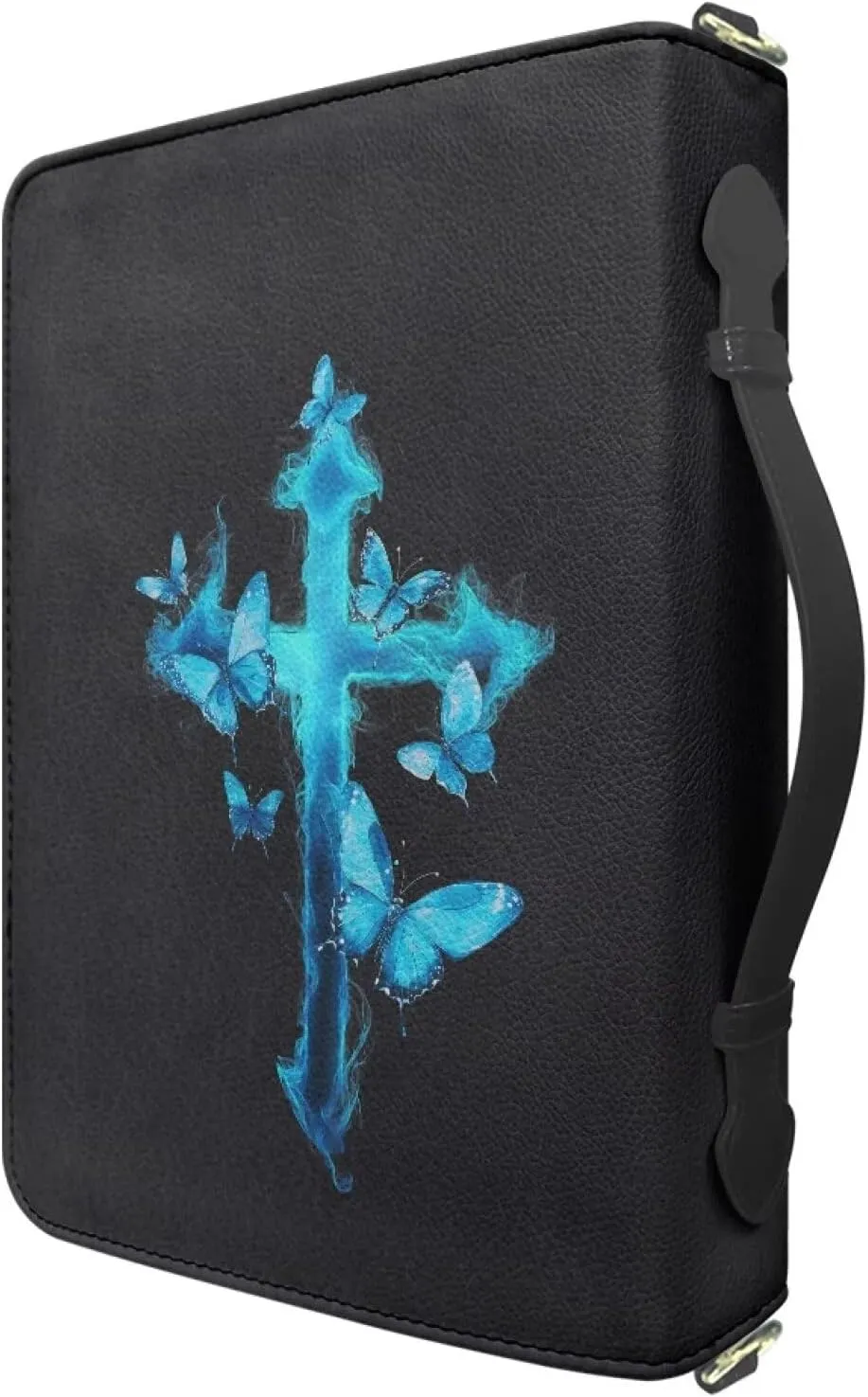 Women Men Bible Cover with Adjustable Strap Shoulder Strap Bag Bible Carrying Case for Church Services