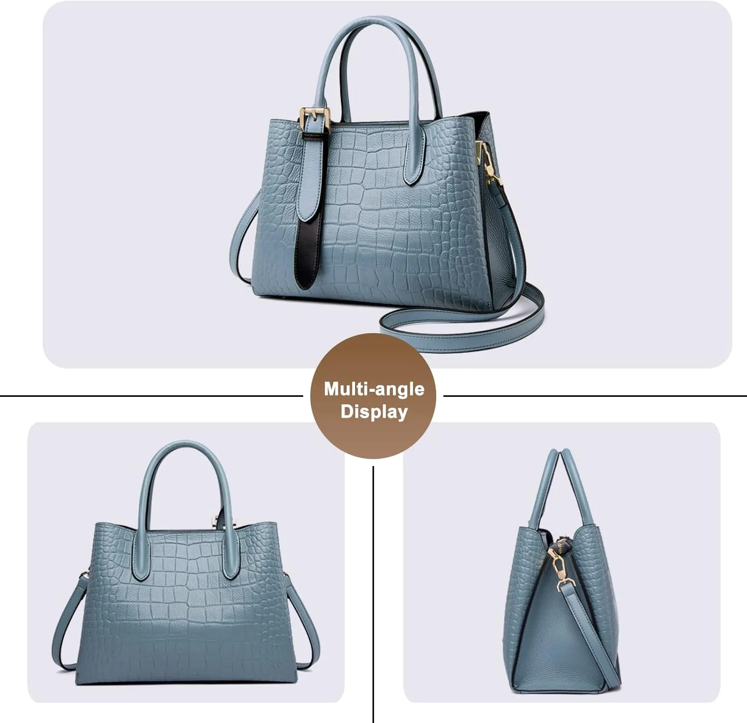 Women Purses and Handbags Top Handle Crocodile Print Satchel Crossbody Shoulder Bags Tote Bag for Ladies