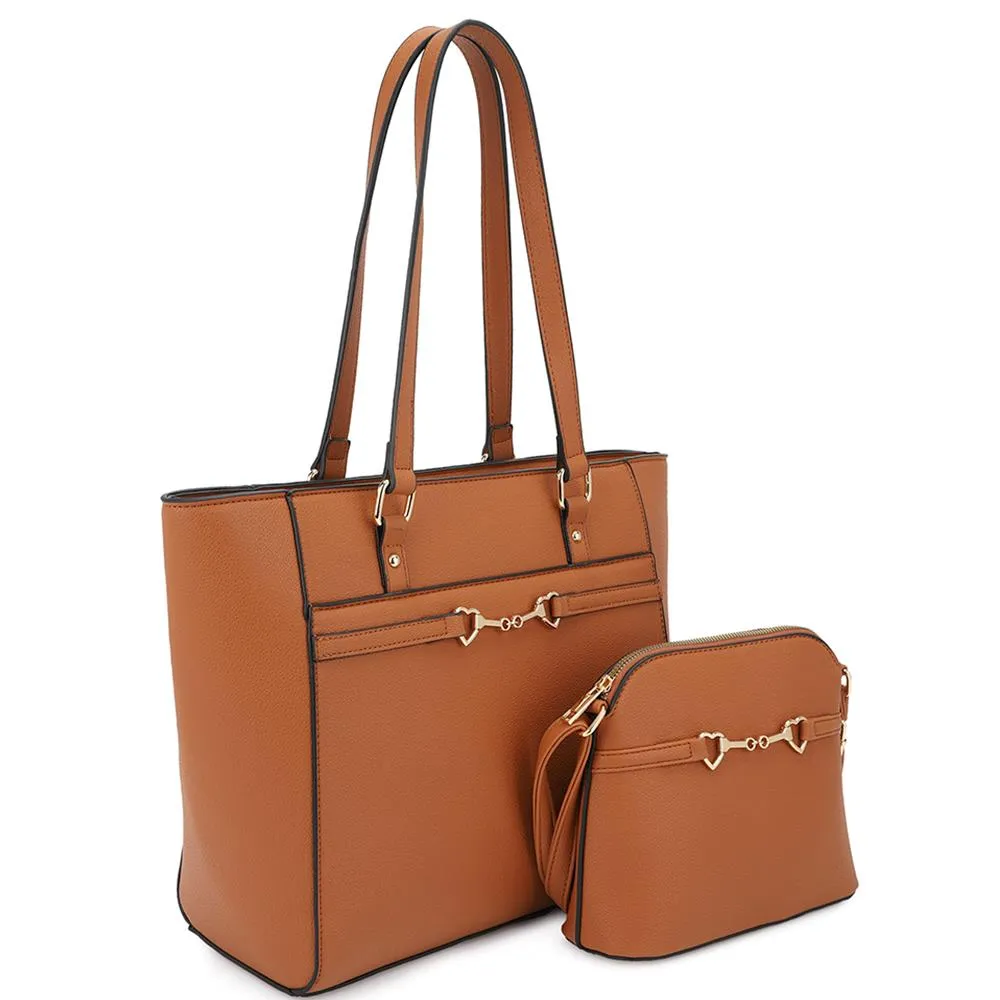 women shoulder tote bag two in one crossbody set