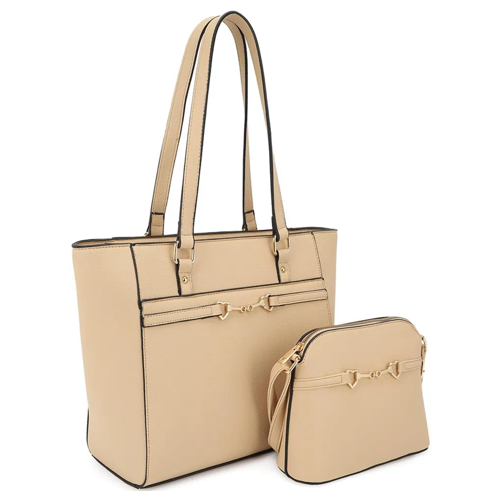 women shoulder tote bag two in one crossbody set