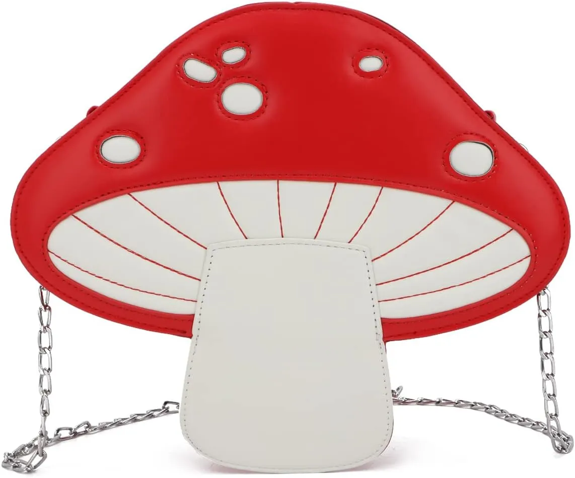 Women Unique Cute Mushroom Shaped Crossbody Purse Bags Small Lovely Shoulder Bags
