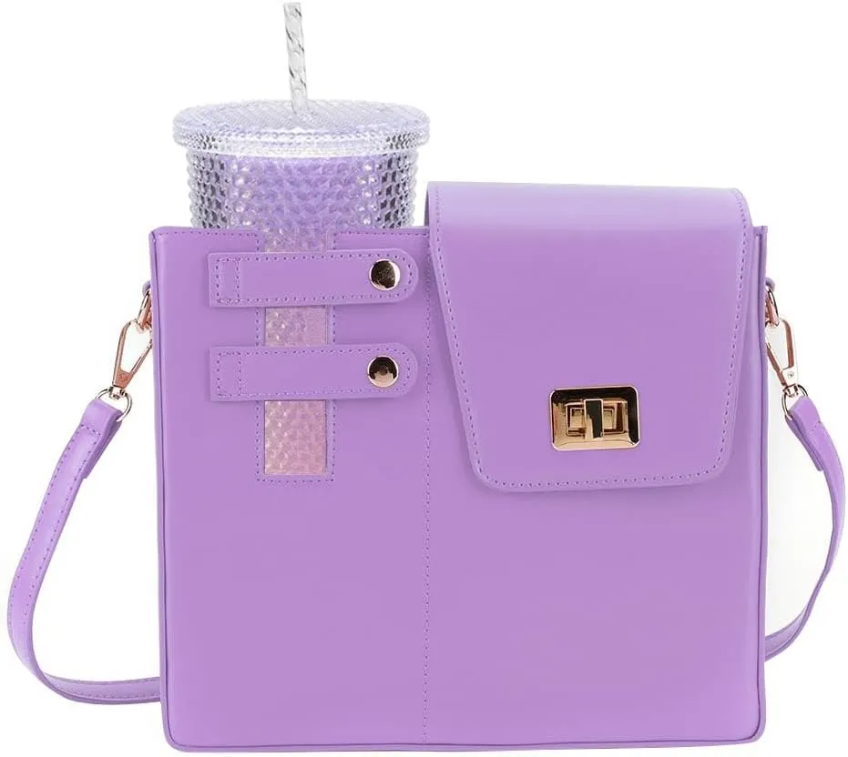 Women's Adjustable Crossbody Water Bottle Bag Lightweight Gym Cup Holder Purse, Outdoor Hiking Essentials Fits Stanley Cups