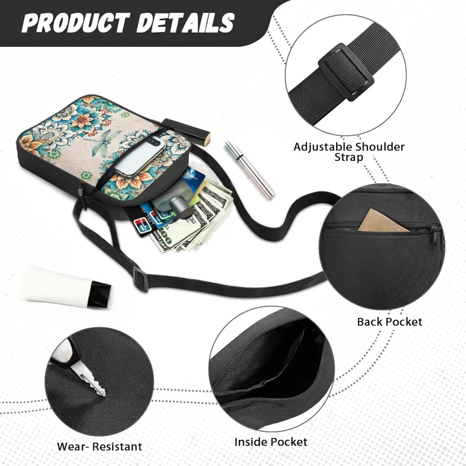 Womens Crossbody Bag Cell Phone Purse Wallet Small Shoulder Handbag for Workout Travel Gym