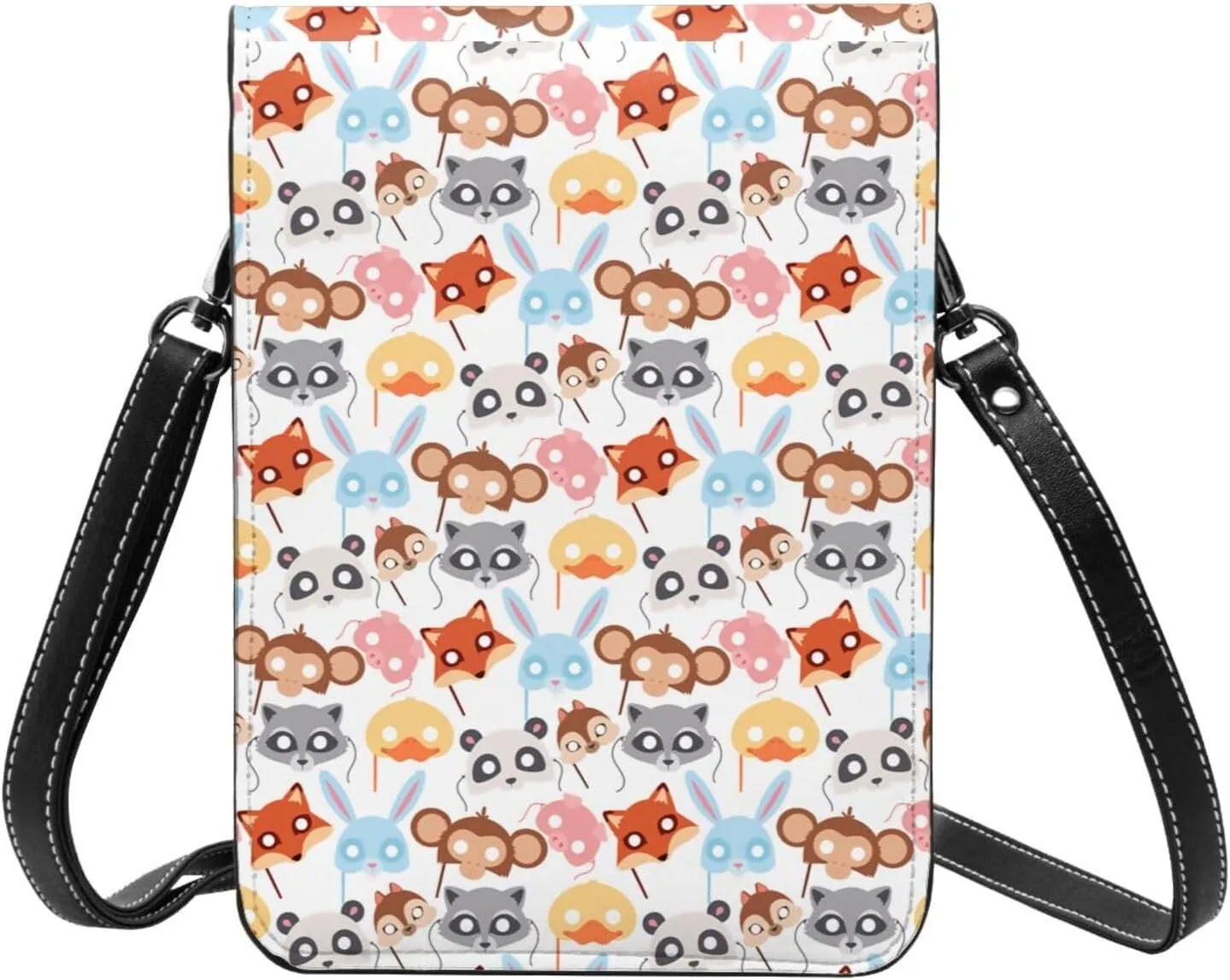 Womens Crossbody Bags Forest Animal Pattern Phone Bag Wallet Purses Adjustable Strap