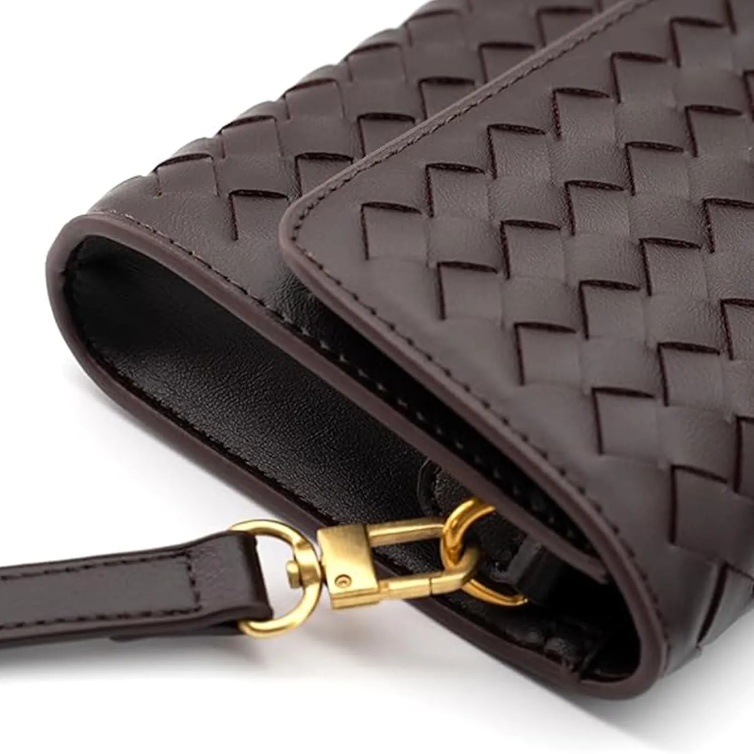 Woven Evening Clutch Purses Shoulder Handbag Crossbody Bags with Adjustable Shoulder Strap Trendy Handmade