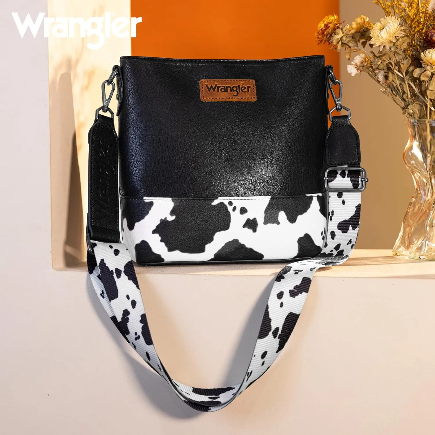 Wrangler Crossbody Purses for Women Two Tone Crossbody Bags Women Purses and Handbags