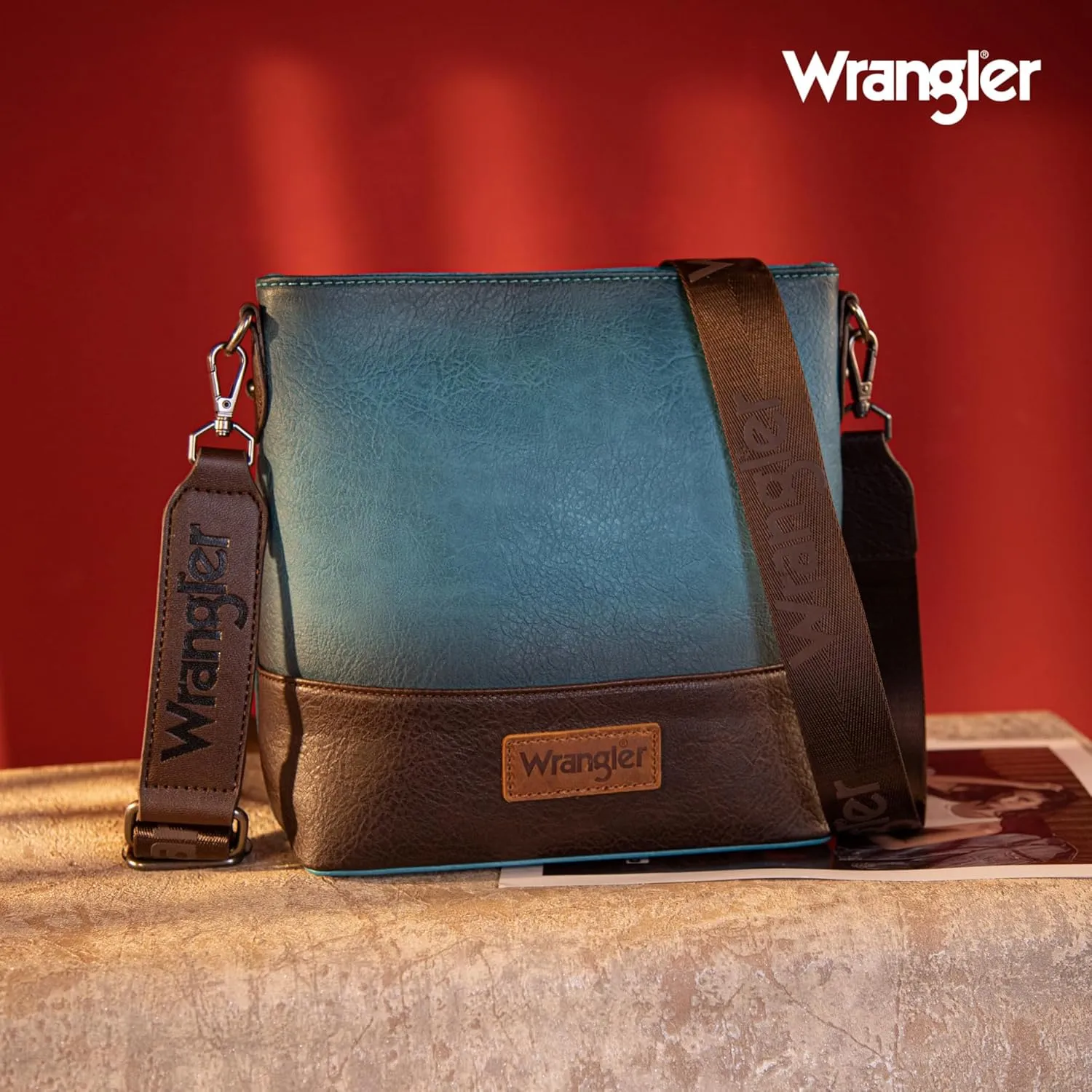 Wrangler Crossbody Purses for Women Two Tone Crossbody Bags Women Purses and Handbags
