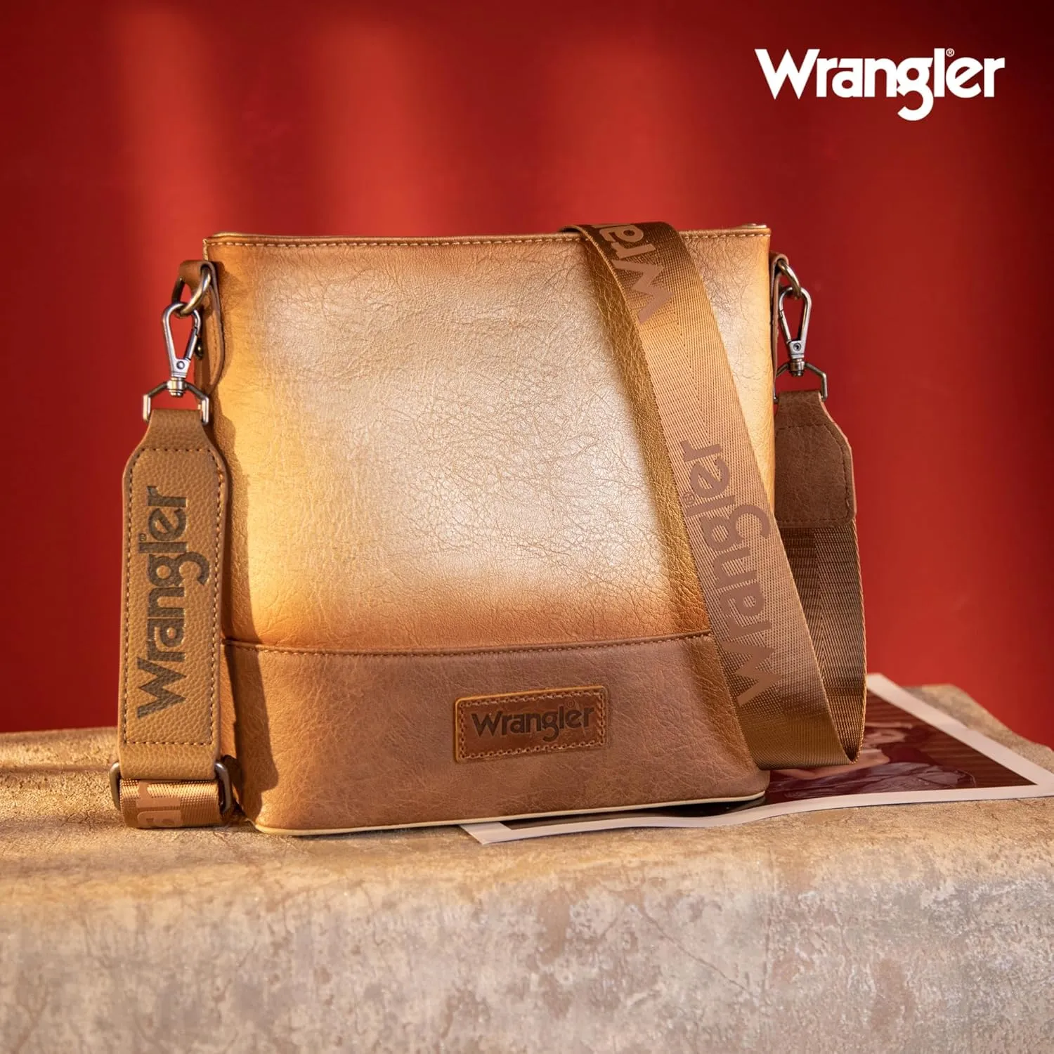 Wrangler Crossbody Purses for Women Two Tone Crossbody Bags Women Purses and Handbags