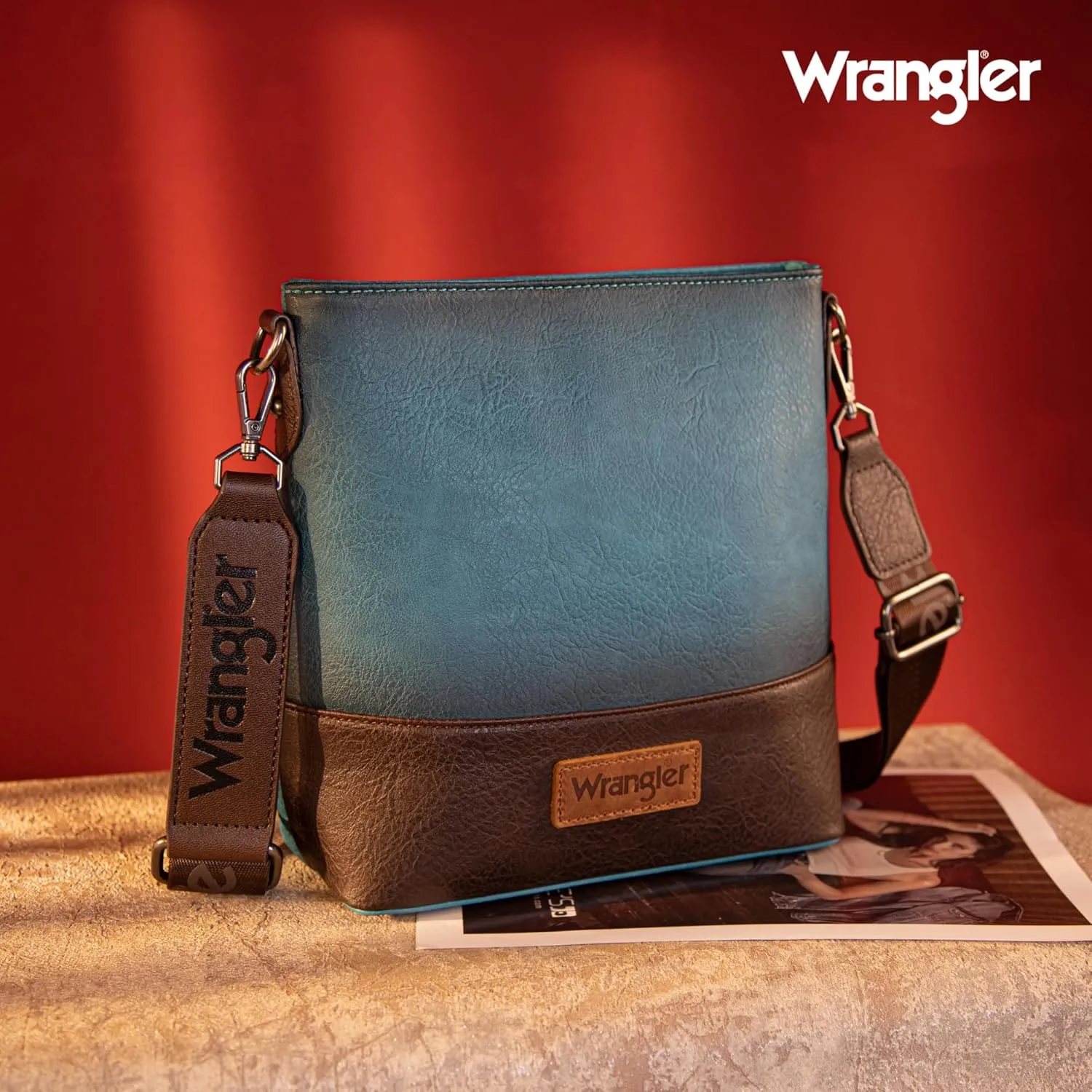 Wrangler Crossbody Purses for Women Two Tone Crossbody Bags Women Purses and Handbags