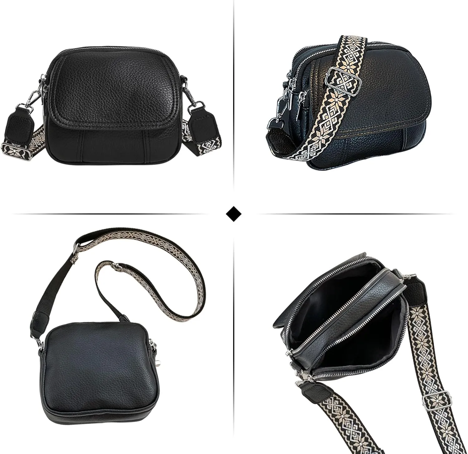 Yaopeing Crossbody Handbag,Fashion Small Leather Shoulder Handbags for Women