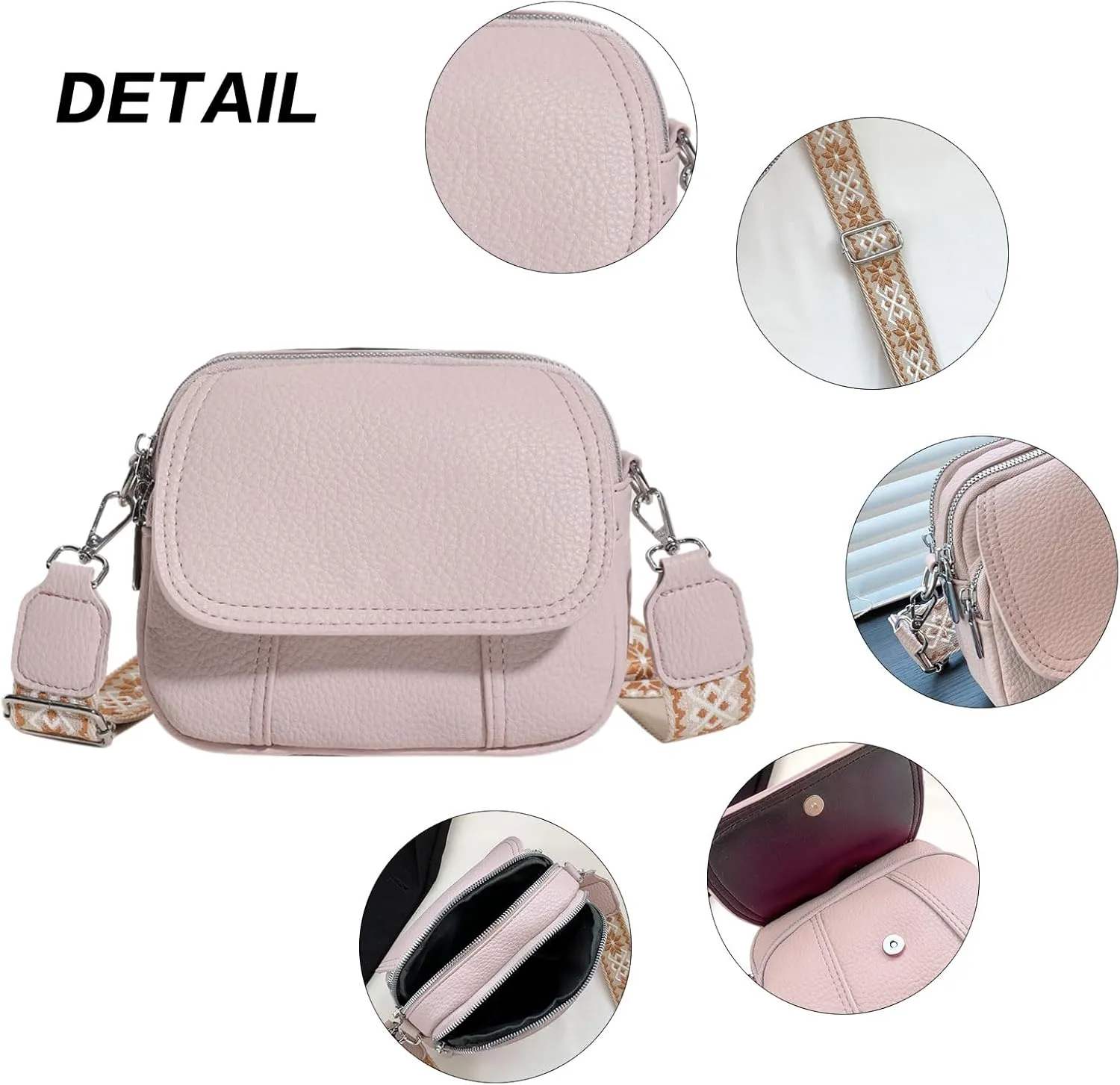 Yaopeing Crossbody Handbag,Fashion Small Leather Shoulder Handbags for Women
