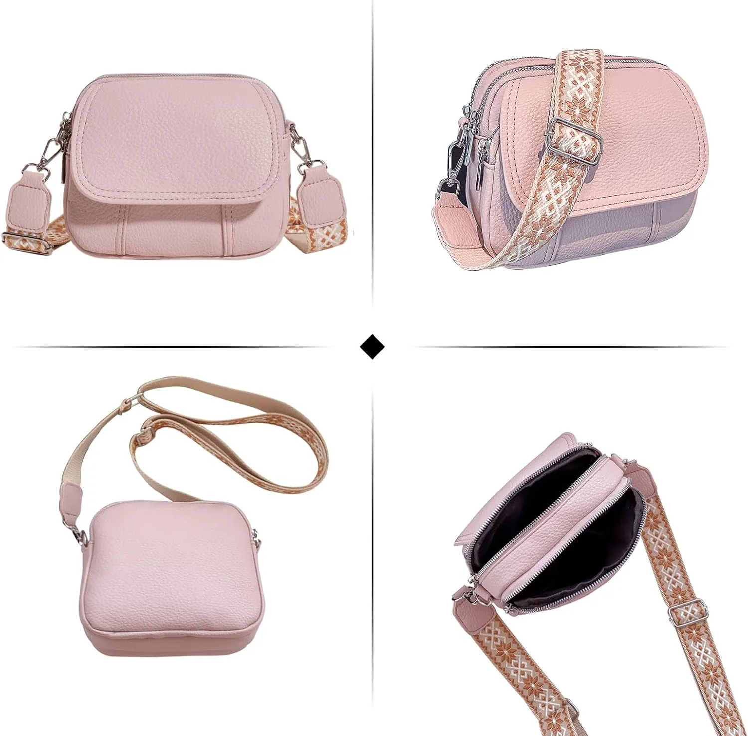 Yaopeing Crossbody Handbag,Fashion Small Leather Shoulder Handbags for Women