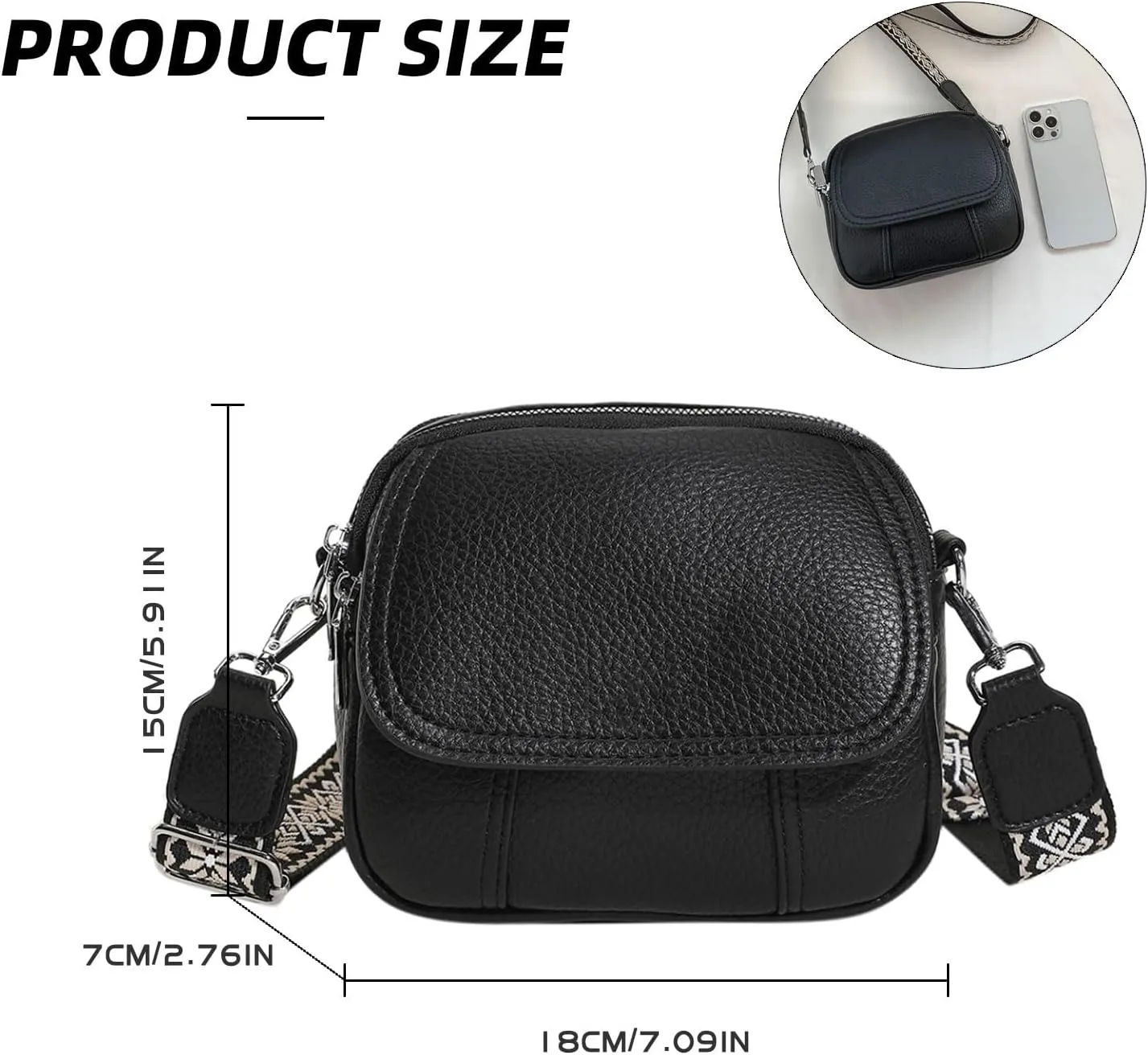 Yaopeing Crossbody Handbag,Fashion Small Leather Shoulder Handbags for Women