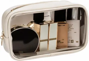 YDR Clear Cosmetics Bag,Small Makeup Bag Cute Travel Makeup Bag Tote Bag Travel Essentials Organizers Toiletry Bag for Women